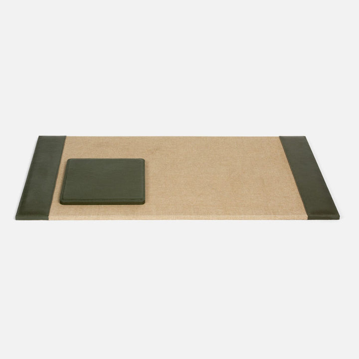 Asby, Forest, Set: Desk Blotter And Square Mouse Pad, Full-Grain Leather