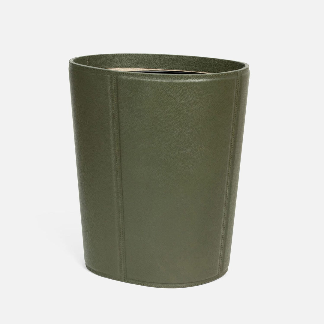 Asby, Forest, Wastebasket, Oval, Full-Grain Leather
