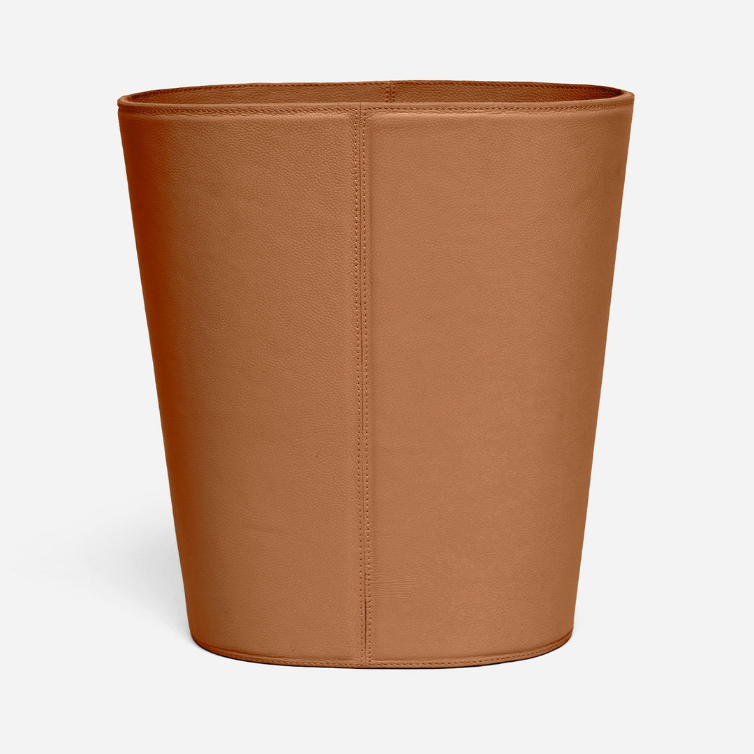 Asby, Saddle, Wastebasket, Oval, Full-Grain Leather