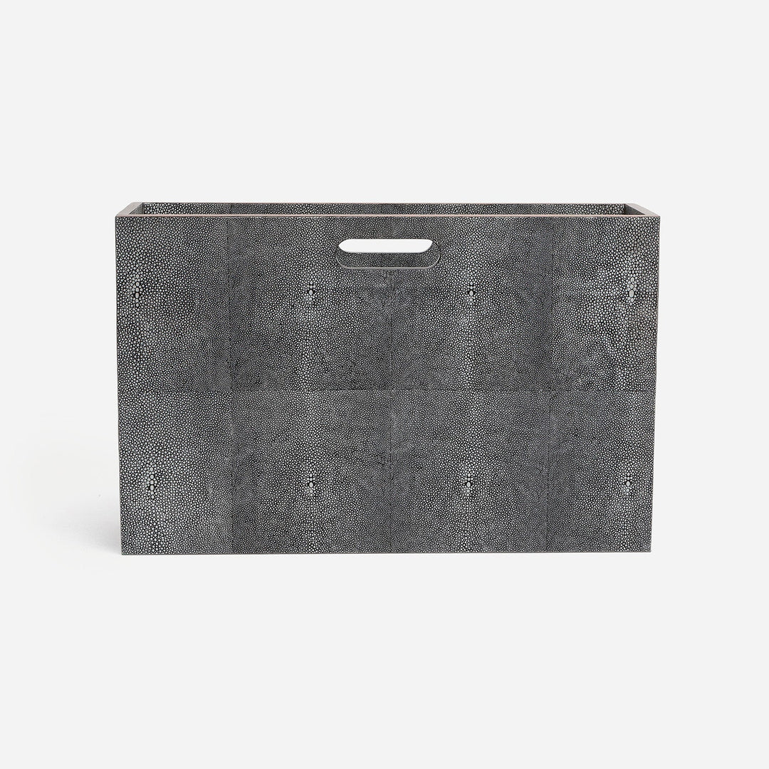 Bedford, Cool Gray, Magazine Holder, Realistic Faux Shagreen