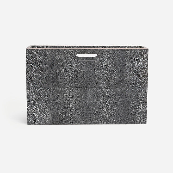 Bedford, Cool Gray, Magazine Holder, Realistic Faux Shagreen