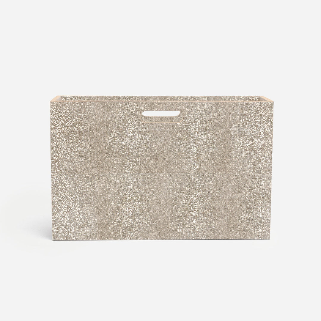 Bedford, Sand, Magazine Holder, Realistic Faux Shagreen
