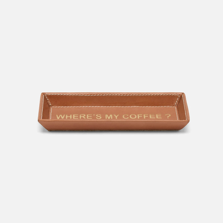 Decorah, Aged Camel, Eyeglass Holder, Where'S My Coffee, Full-Grain Leather, Pack/2