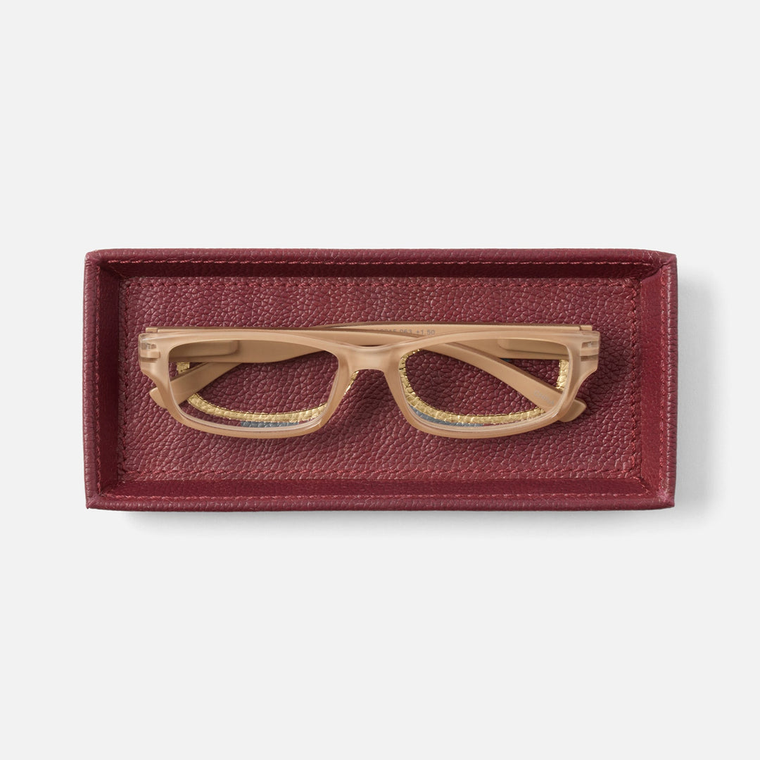 Decorah, Burgundy, Eyeglass Holder, Glasses, Full-Grain Leather, Pack/2