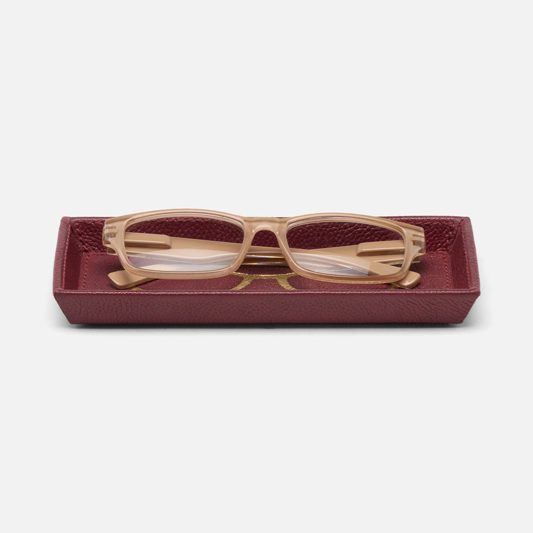 Decorah, Burgundy, Eyeglass Holder, Glasses, Full-Grain Leather, Pack/2