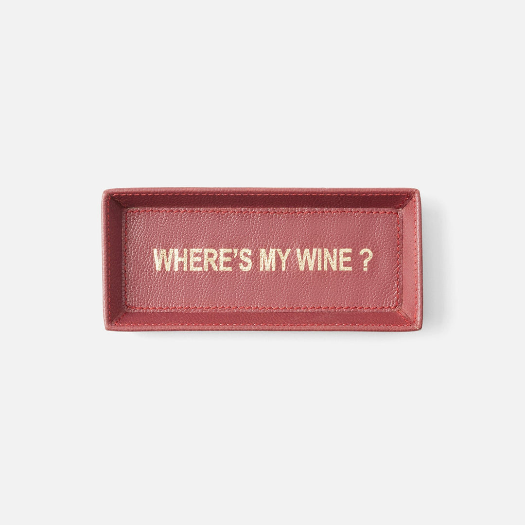 Decorah, Burgundy, Eyeglass Holder, Where'S My Wine, Full-Grain Leather, Pack/2