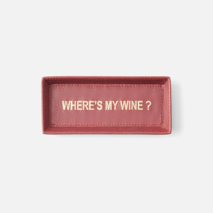 Decorah, Burgundy, Eyeglass Holder, Where'S My Wine, Full-Grain Leather, Pack/2
