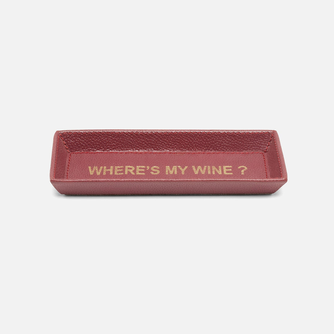 Decorah, Burgundy, Eyeglass Holder, Where'S My Wine, Full-Grain Leather, Pack/2