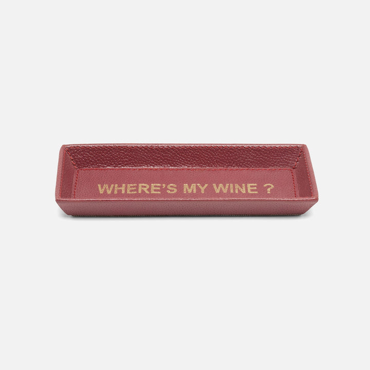 Decorah, Burgundy, Eyeglass Holder, Where'S My Wine, Full-Grain Leather, Pack/2