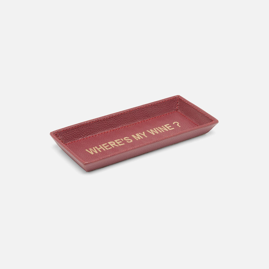 Decorah, Burgundy, Eyeglass Holder, Where'S My Wine, Full-Grain Leather, Pack/2