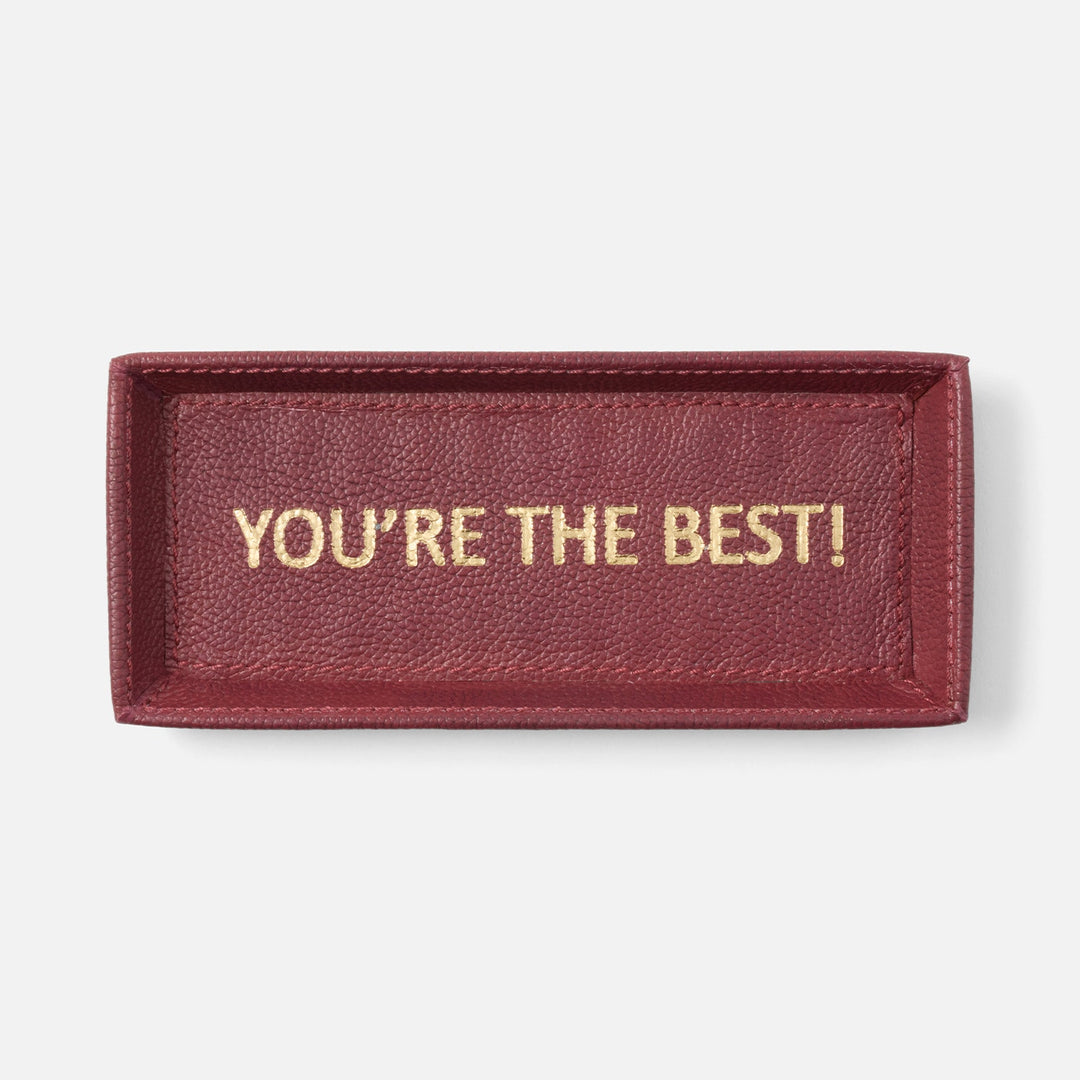 Decorah, Burgundy, Eyeglass Holder, You'Re The Best, Full-Grain Leather, Pack/2