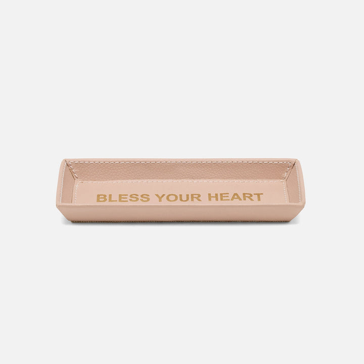 Decorah, Dusty Rose, Eyeglass Holder, Bless Your Heart, Full-Grain Leather, Pack/2