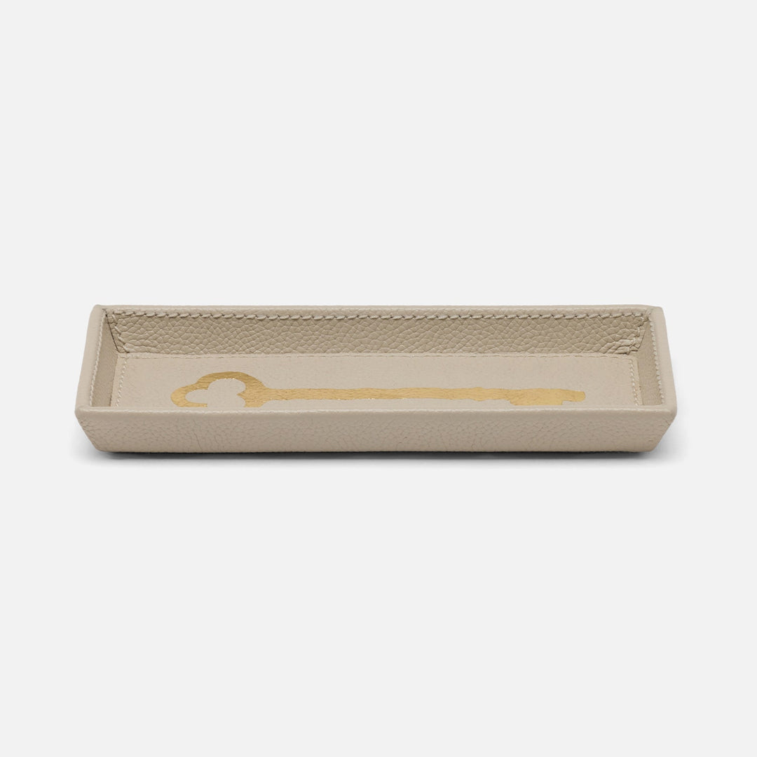 Decorah, Light Gray, Eyeglass Holder, Vintage Key, Full-Grain Leather, Pack/2