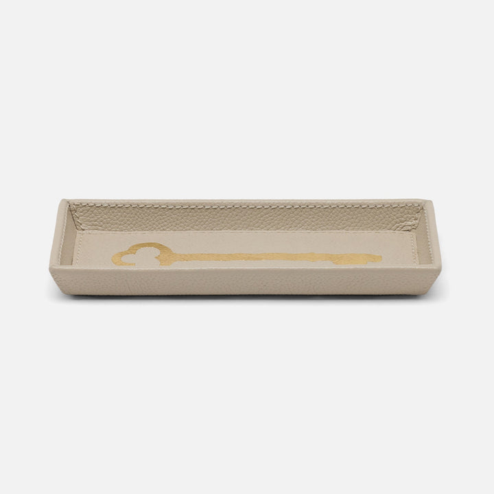 Decorah, Light Gray, Eyeglass Holder, Vintage Key, Full-Grain Leather, Pack/2