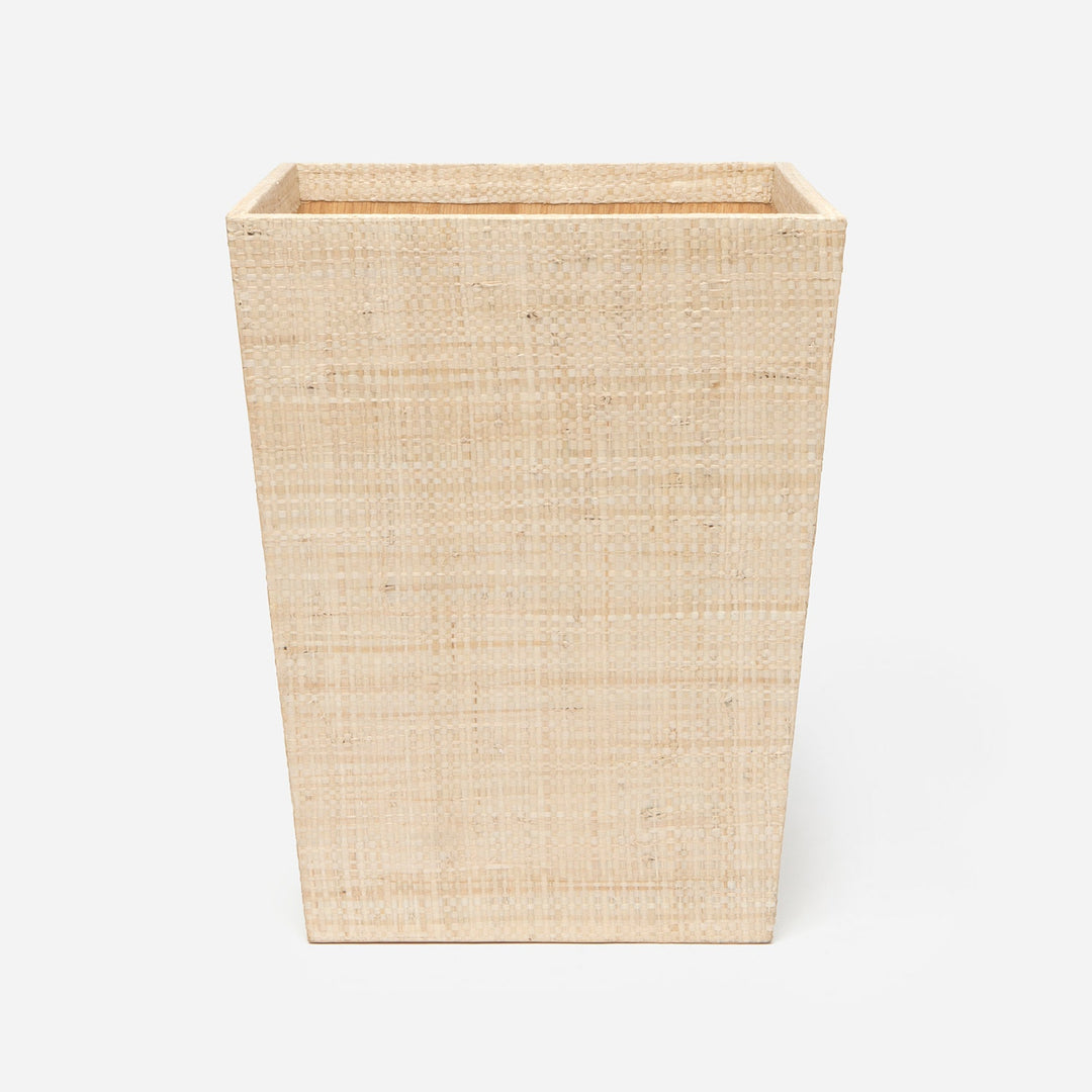 Koba, Natural, Wastebasket, Rectangular Tapered, Bagor Grass