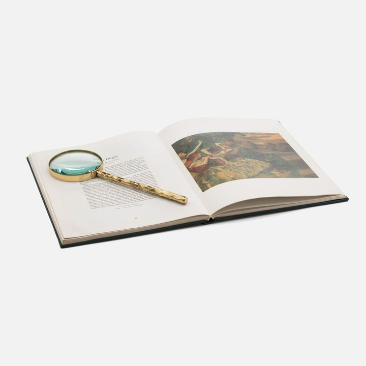 Lublin, Gold, Magnifying Glass & Letter Opener Set, Brass