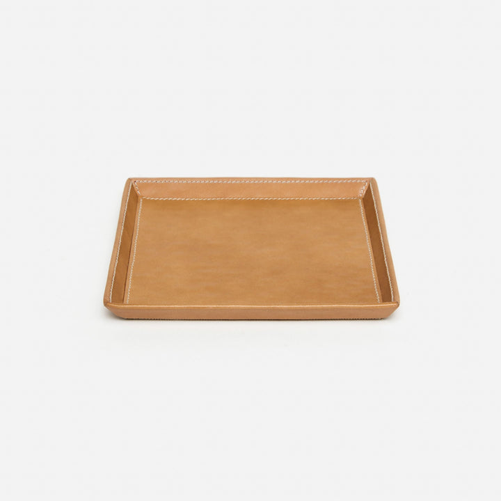 Marcel, Aged Camel, Tray, Small, Square, Full-Grain Leather, M/2