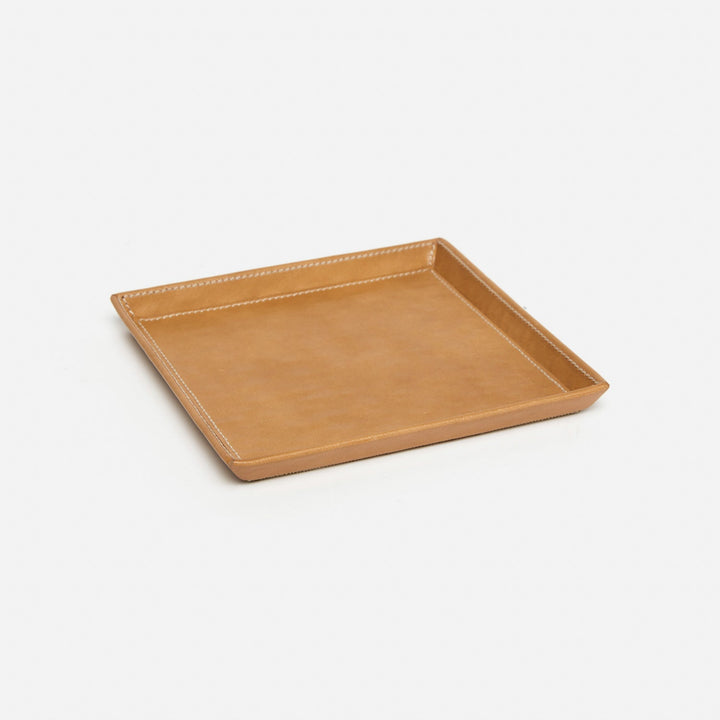 Marcel, Aged Camel, Tray, Small, Square, Full-Grain Leather, M/2