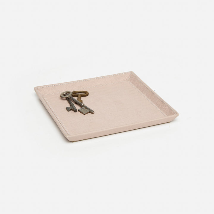 Marcel, Dusty Rose, Tray, Small, Square, Full-Grain Leather, M/2