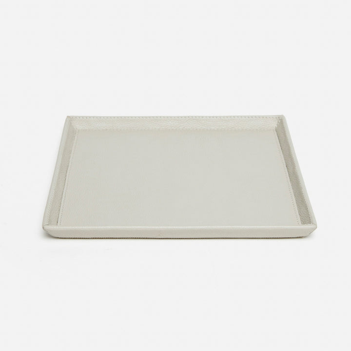 Marcel, Light Gray, Tray, Large, Square, Full-Grain Leather, M/2