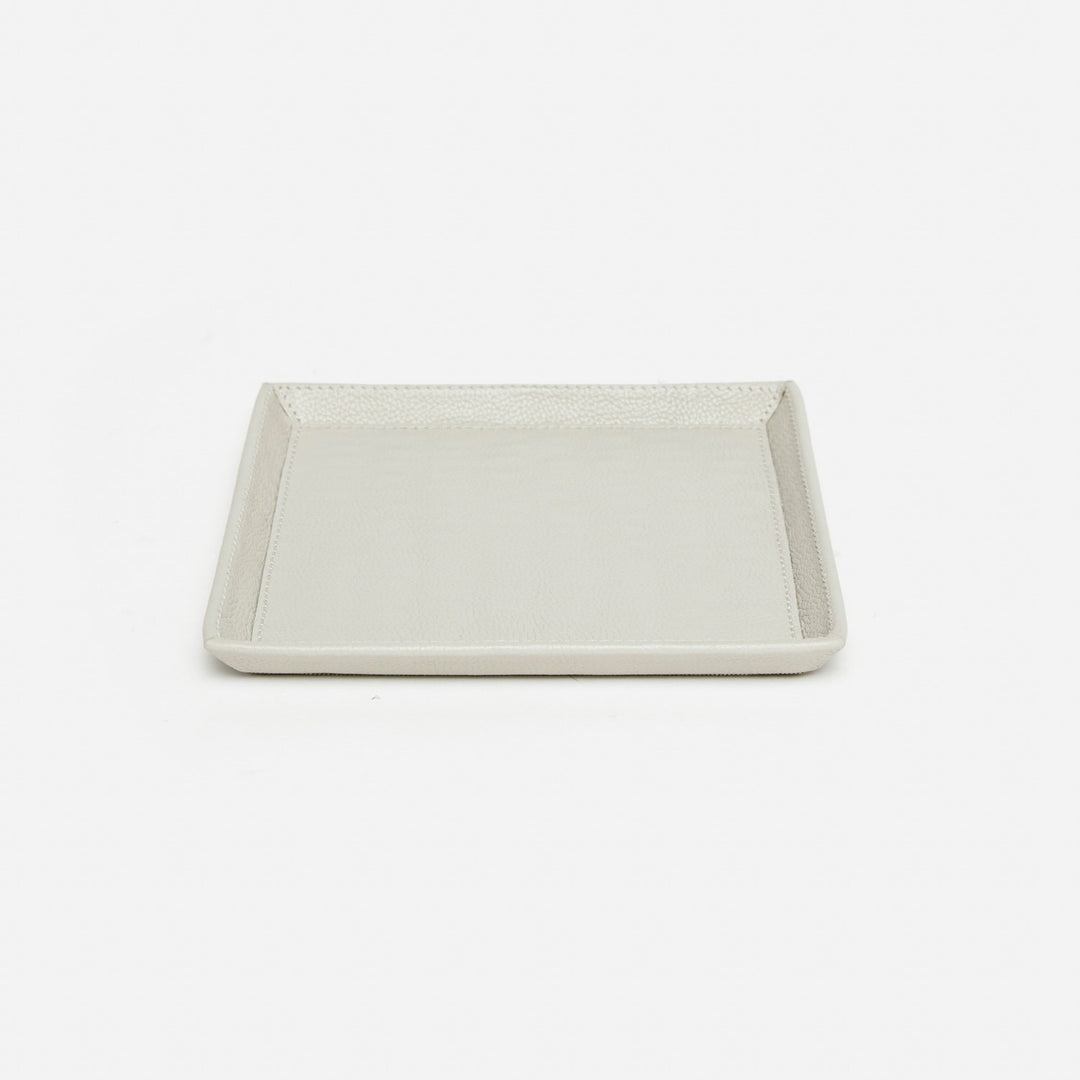 Marcel, Light Gray, Tray, Small, Square, Full-Grain Leather, M/2