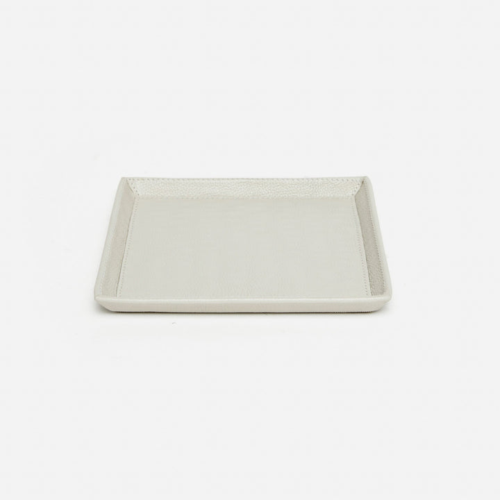 Marcel, Light Gray, Tray, Small, Square, Full-Grain Leather, M/2