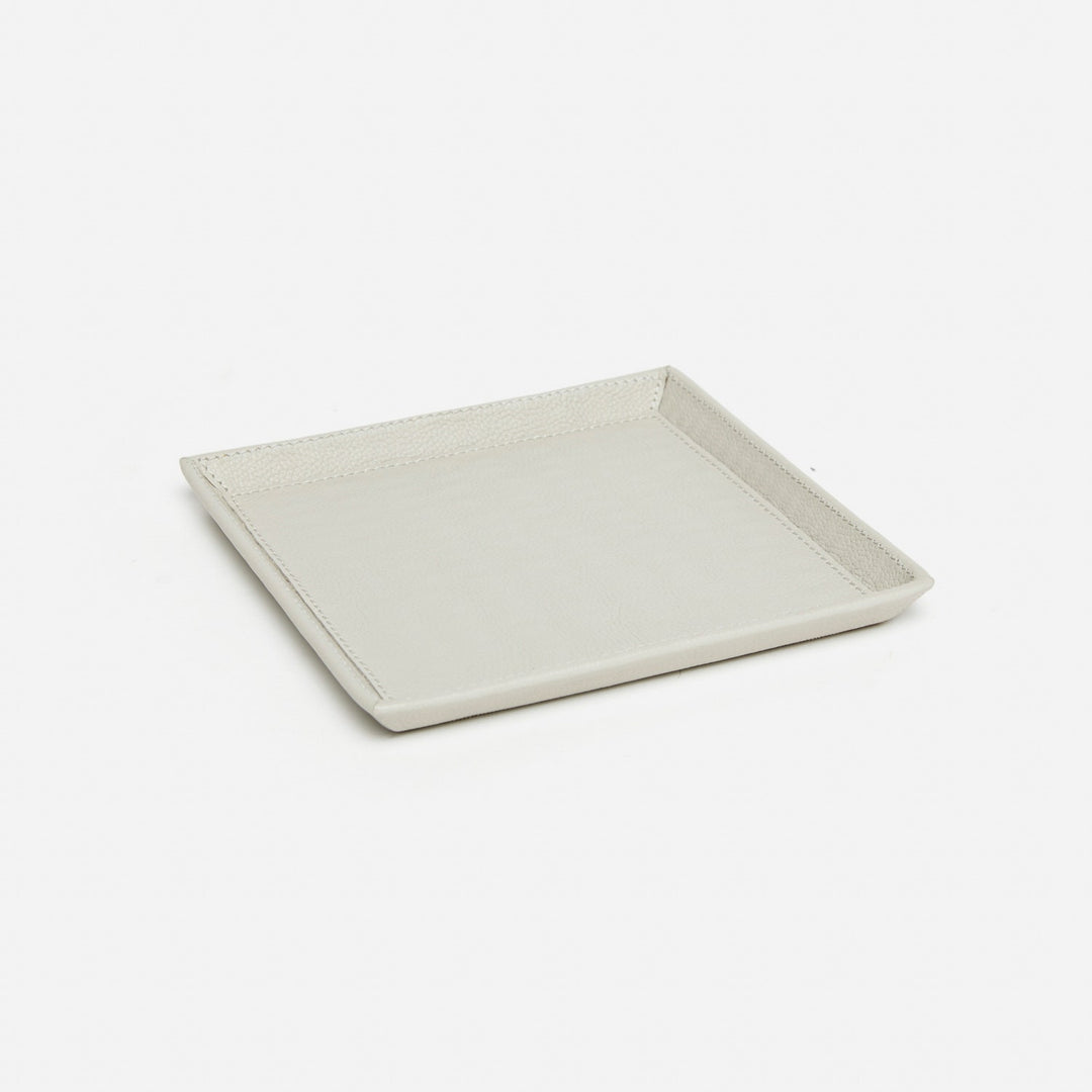 Marcel, Light Gray, Tray, Small, Square, Full-Grain Leather, M/2