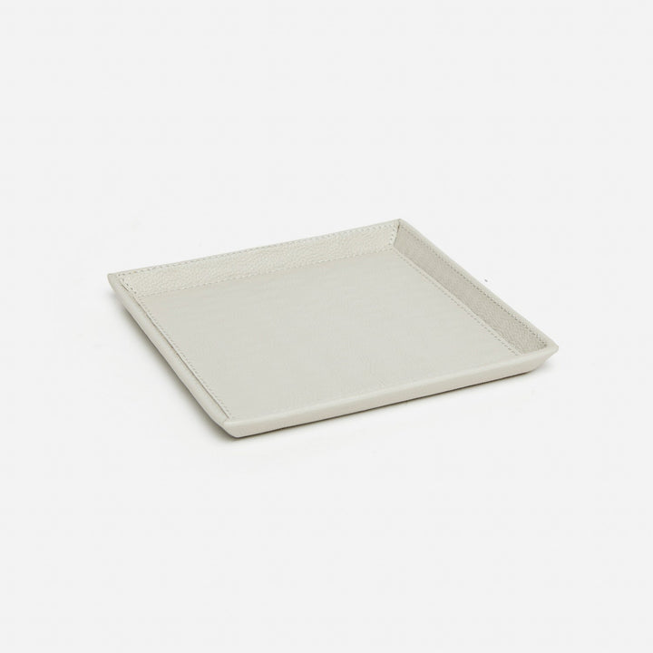 Marcel, Light Gray, Tray, Small, Square, Full-Grain Leather, M/2
