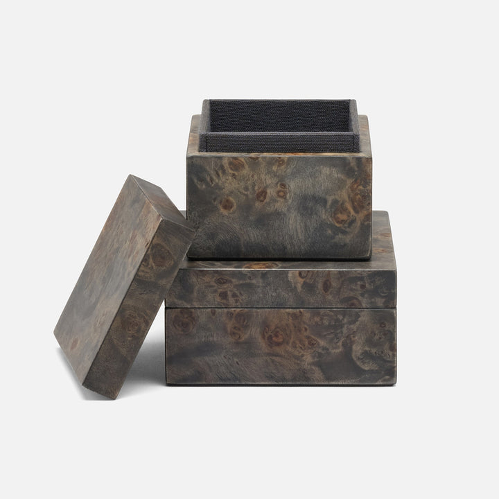 Chandler, Ash Gray, Square Boxes, Mappa Burl, S/2