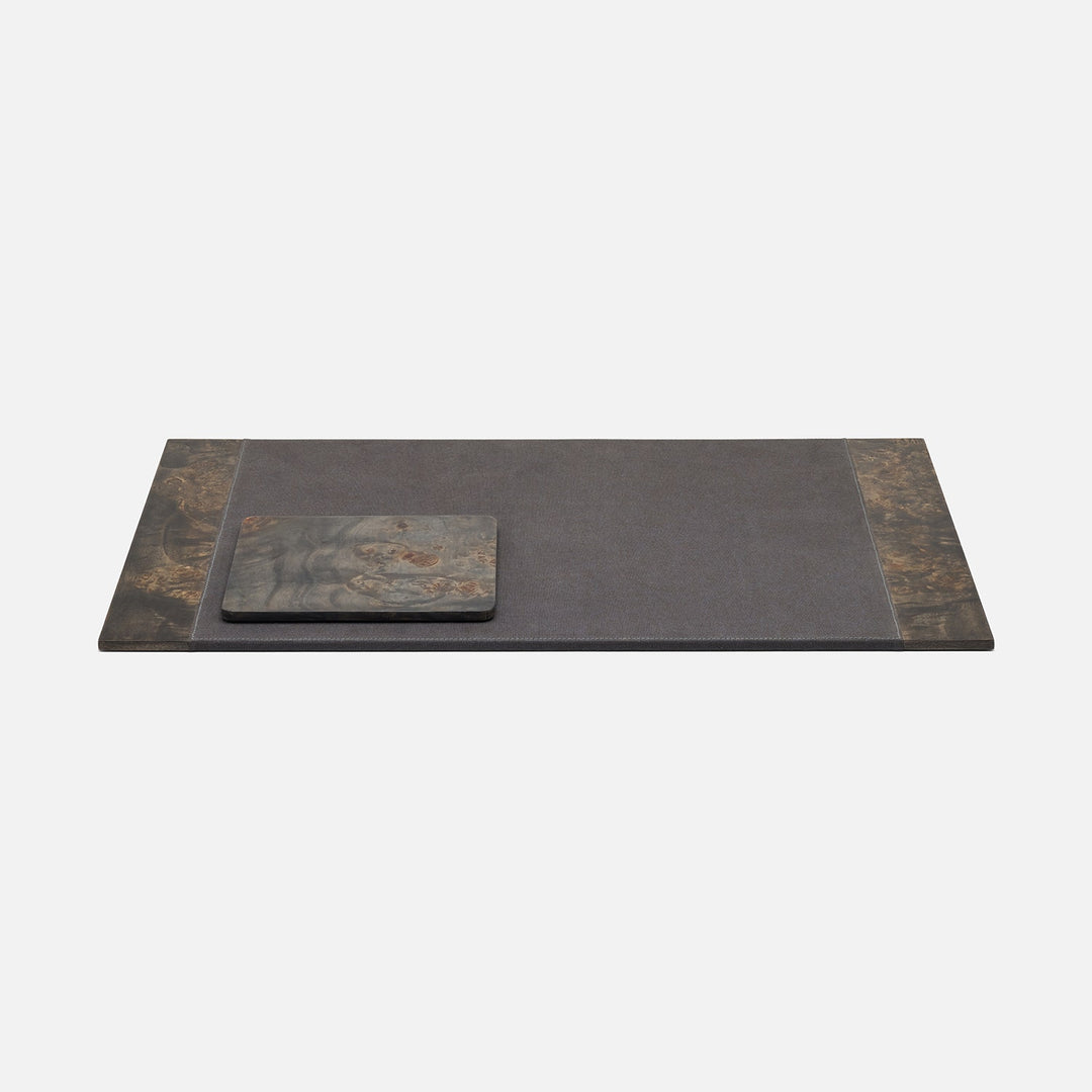 Chandler, Ash Gray, Set: Desk Blotter And Square Mouse Pad, Mappa Burl