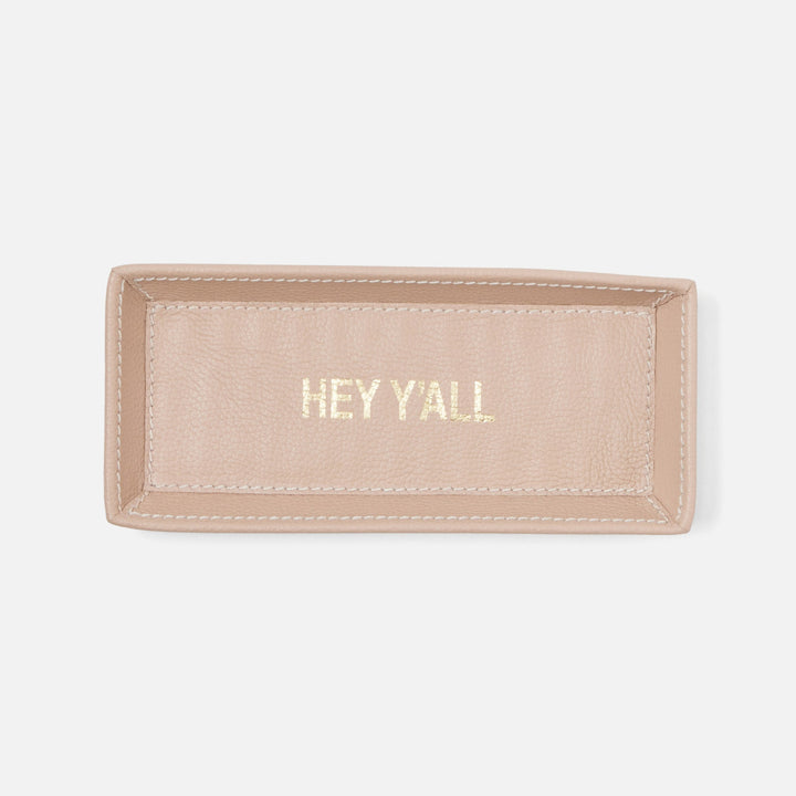 Decorah, Dusty Rose, Eyeglass Holder, Hey Y'All, Full-Grain Leather, Pack/2