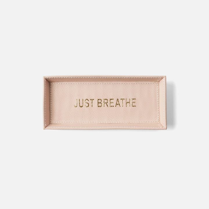 Decorah, Dusty Rose, Eyeglass Holder, Just Breathe, Full-Grain Leather, Pack/2