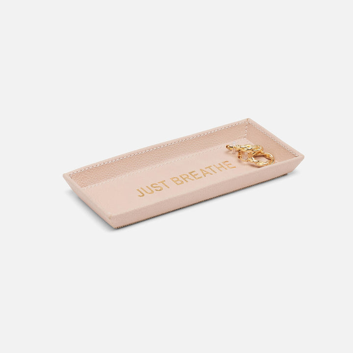 Decorah, Dusty Rose, Eyeglass Holder, Just Breathe, Full-Grain Leather, Pack/2