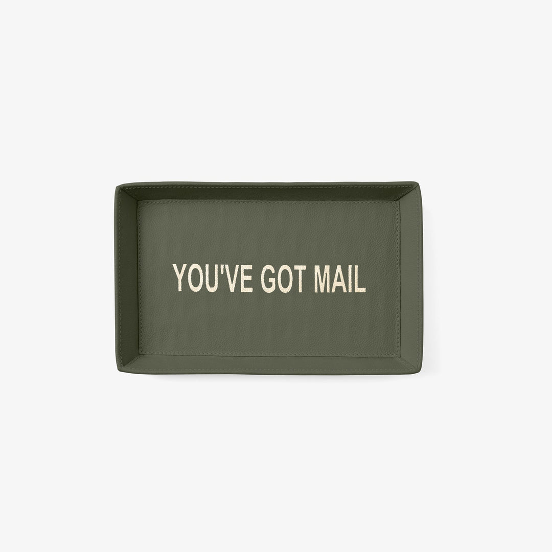 Decorah, Forest, Desk Tray, You'Ve Got Mail, Large, Full-Grain Leather, Pack/2