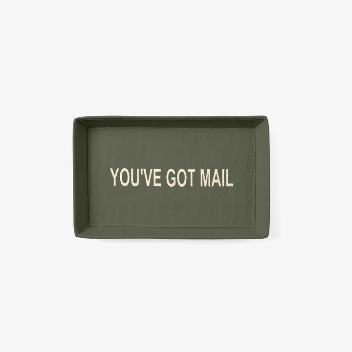 Decorah, Forest, Desk Tray, You'Ve Got Mail, Large, Full-Grain Leather, Pack/2