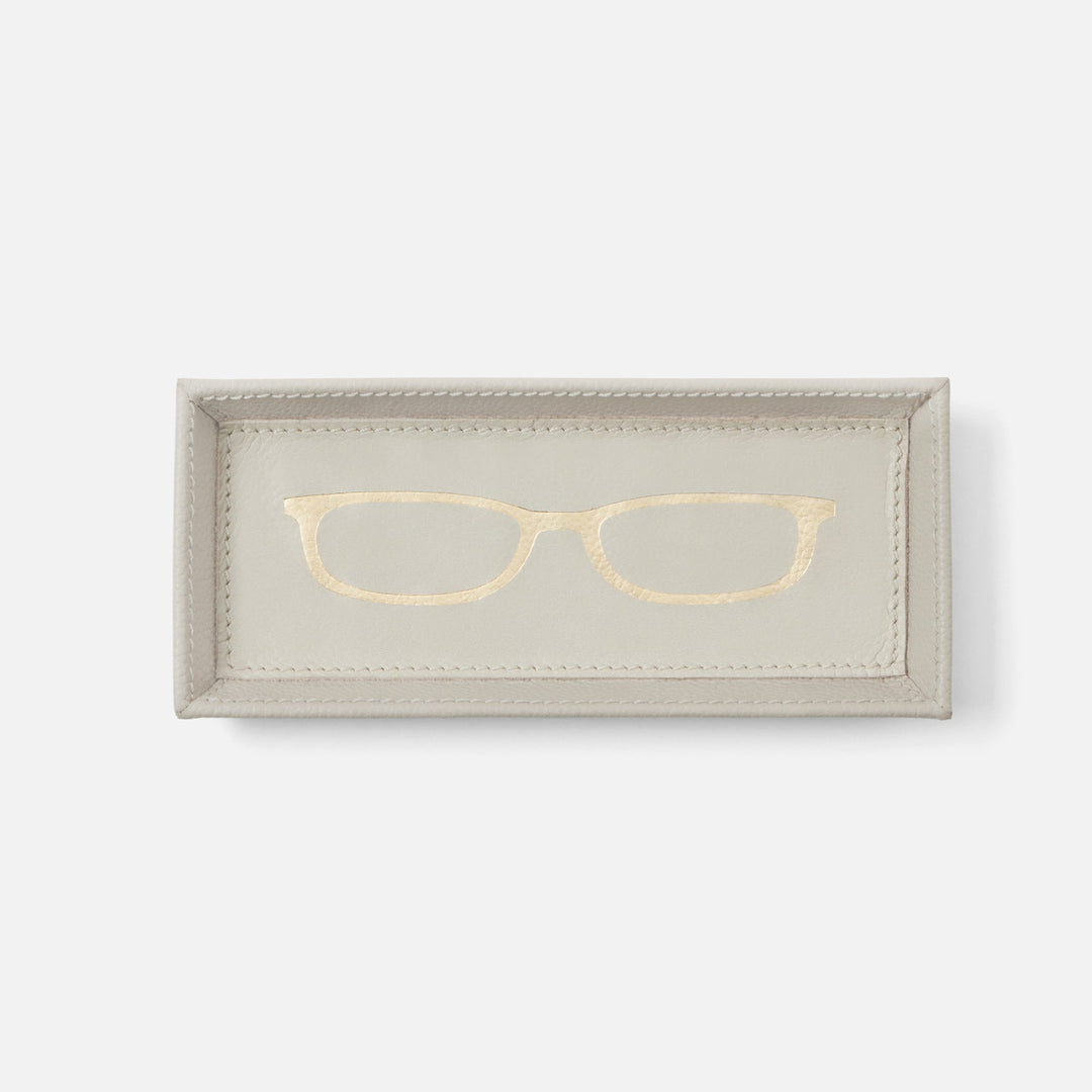 Decorah, Light Gray, Eyeglass Holder, Glasses, Full-Grain Leather, Pack/2