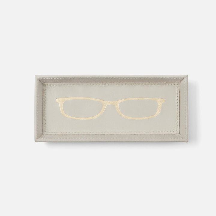 Decorah, Light Gray, Eyeglass Holder, Glasses, Full-Grain Leather, Pack/2