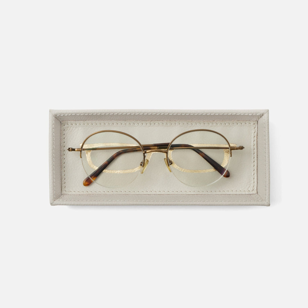Decorah, Light Gray, Eyeglass Holder, Glasses, Full-Grain Leather, Pack/2