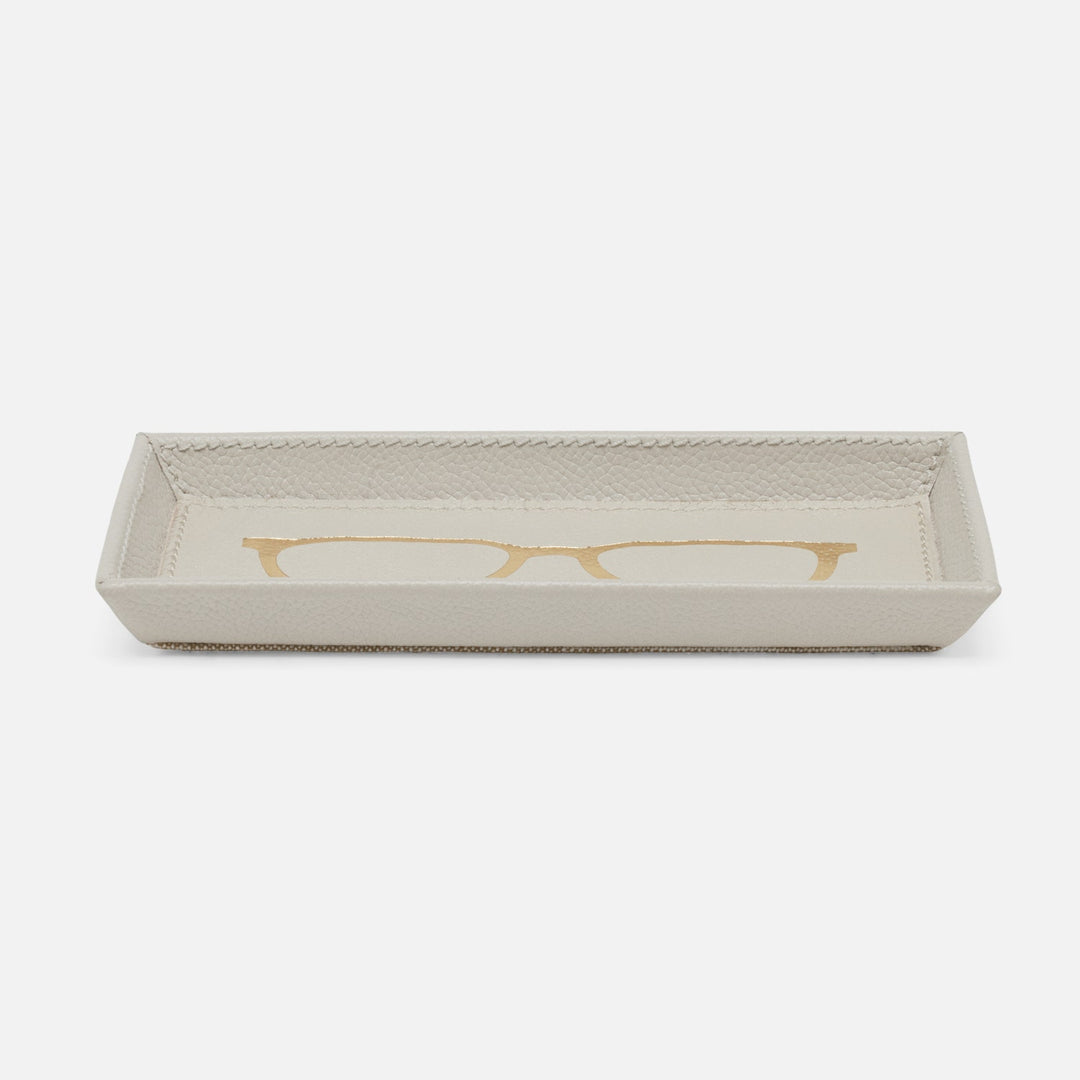 Decorah, Light Gray, Eyeglass Holder, Glasses, Full-Grain Leather, Pack/2