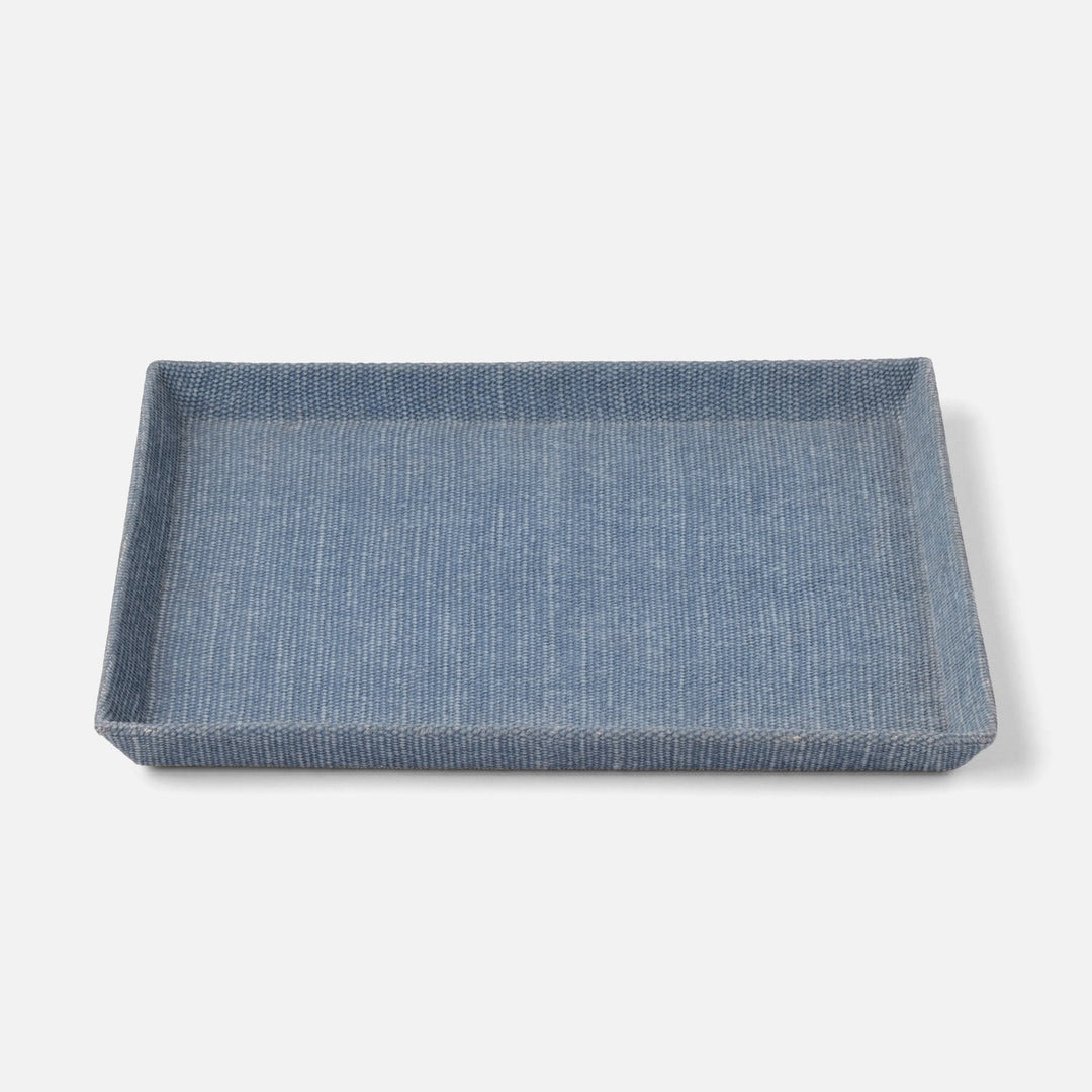 Dresden, Light Blue, Tray, Rectangular Tapered, Large,Cotton Jute, Pack/2