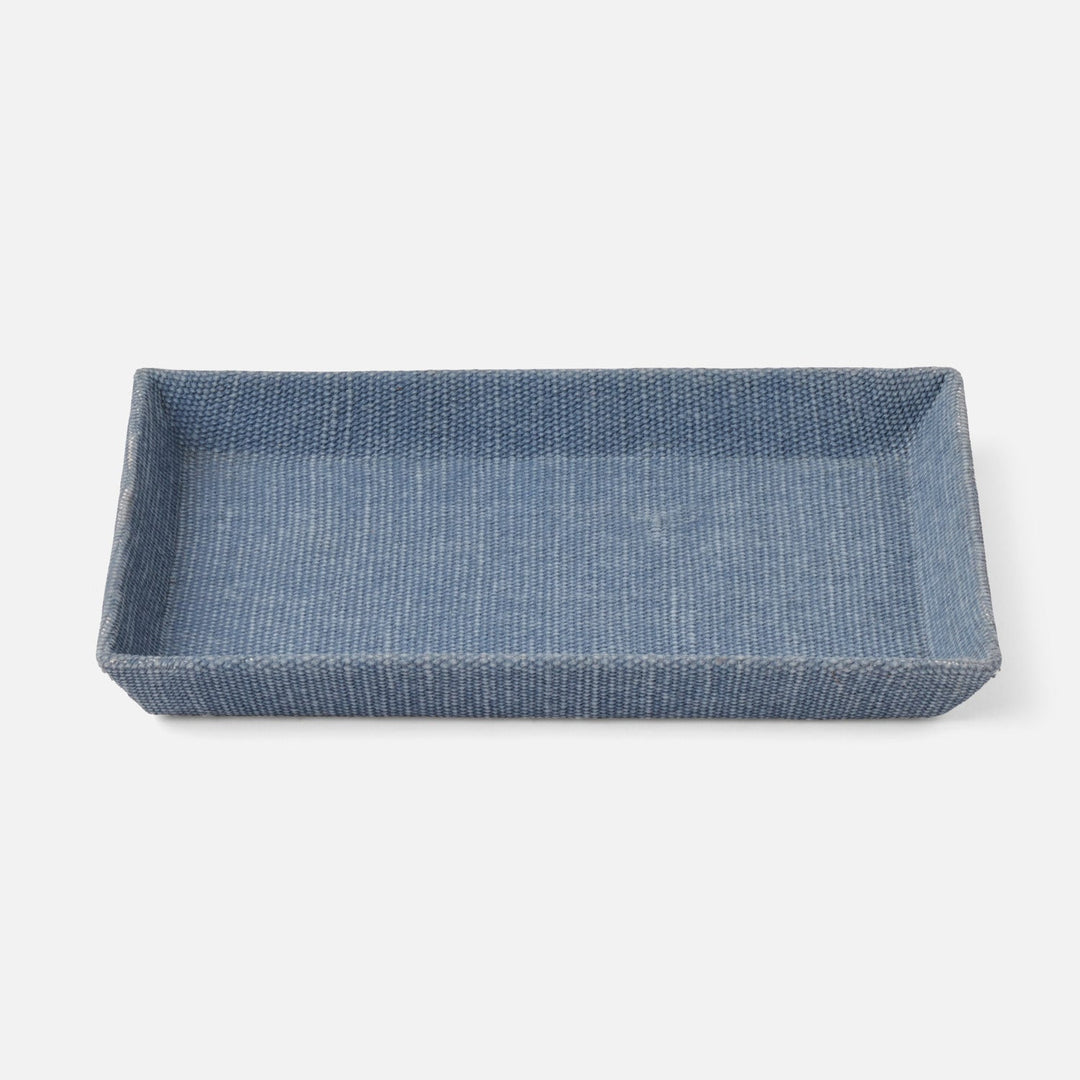 Dresden, Light Blue, Tray, Rectangular Tapered, Small, Cotton Jute, Pack/2
