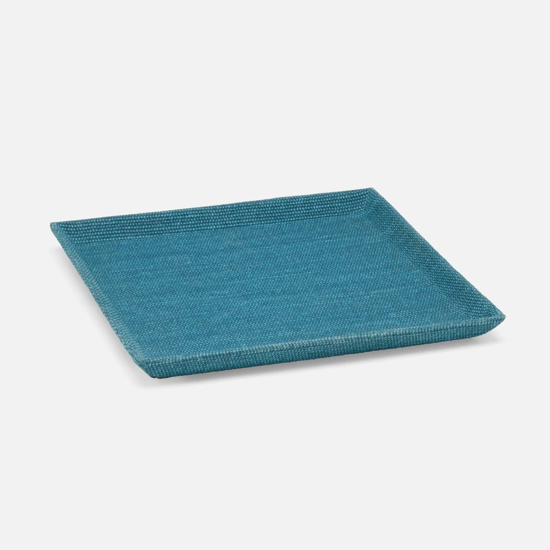 Dresden, Dark Teal, Tray, Square Tapered, Large, Cotton Jute, Pack/2