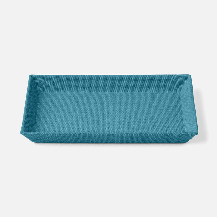 Dresden, Dark Teal, Tray, Rectangular Tapered, Small, Cotton Jute, Pack/2