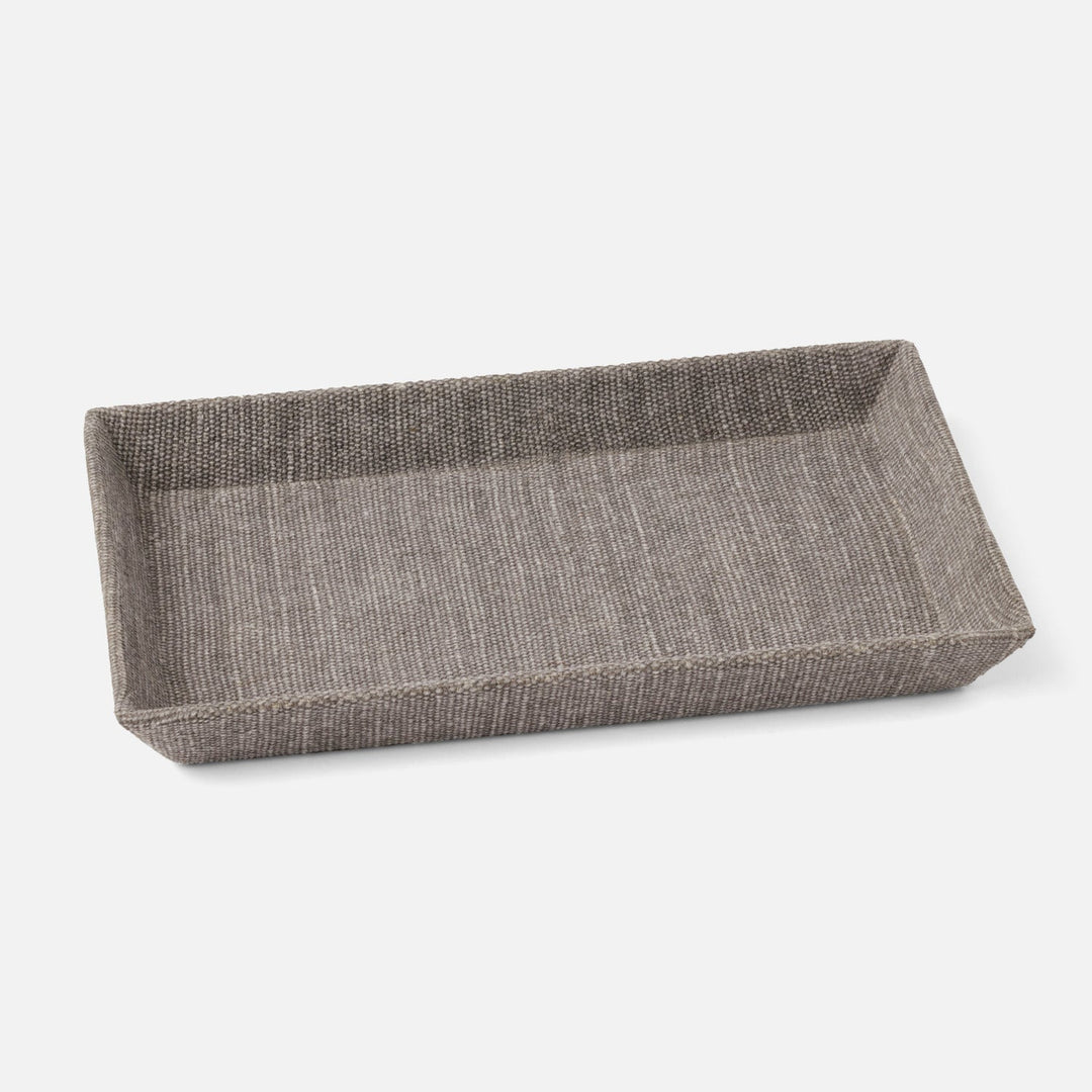 Dresden, Light Gray, Tray, Rectangular Tapered, Small, Cotton Jute, Pack/2