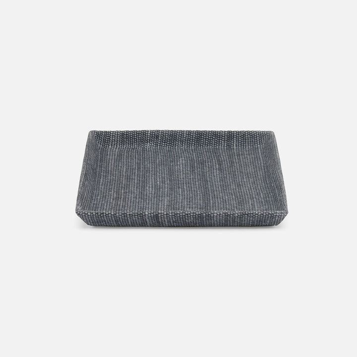 Dresden, Slate Blue, Tray, Square Tapered, Small, Cotton Jute, Pack/2