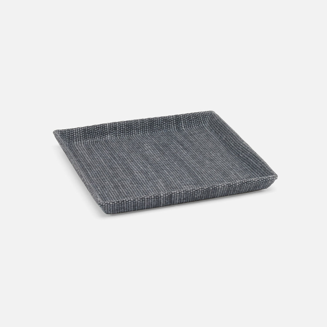 Dresden, Slate Blue, Tray, Square Tapered, Small, Cotton Jute, Pack/2