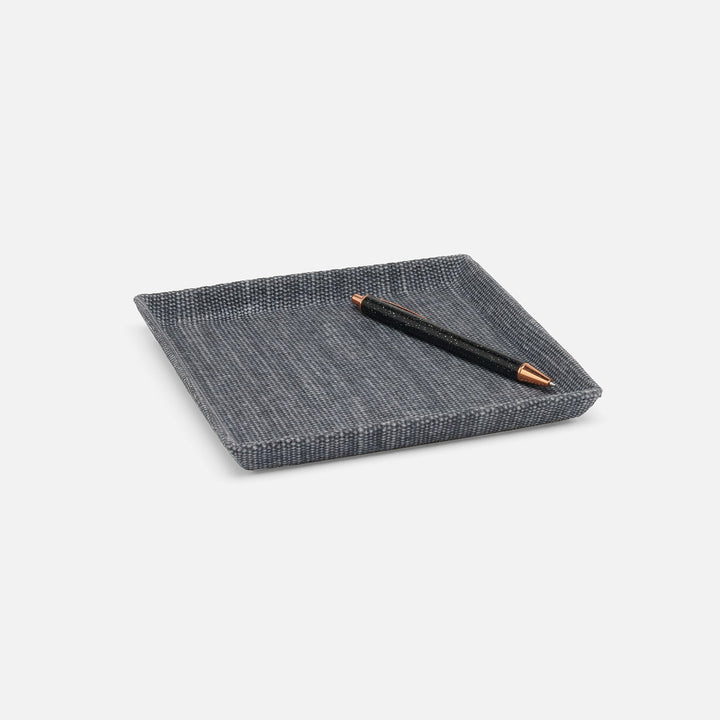 Dresden, Slate Blue, Tray, Square Tapered, Small, Cotton Jute, Pack/2