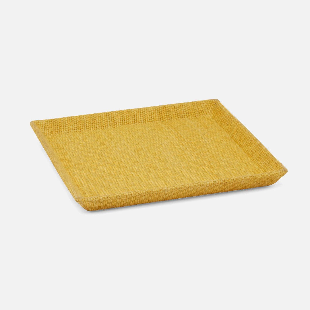 Dresden, Dark Yellow, Tray, Square, Small, Cotton Jute, Pack/2