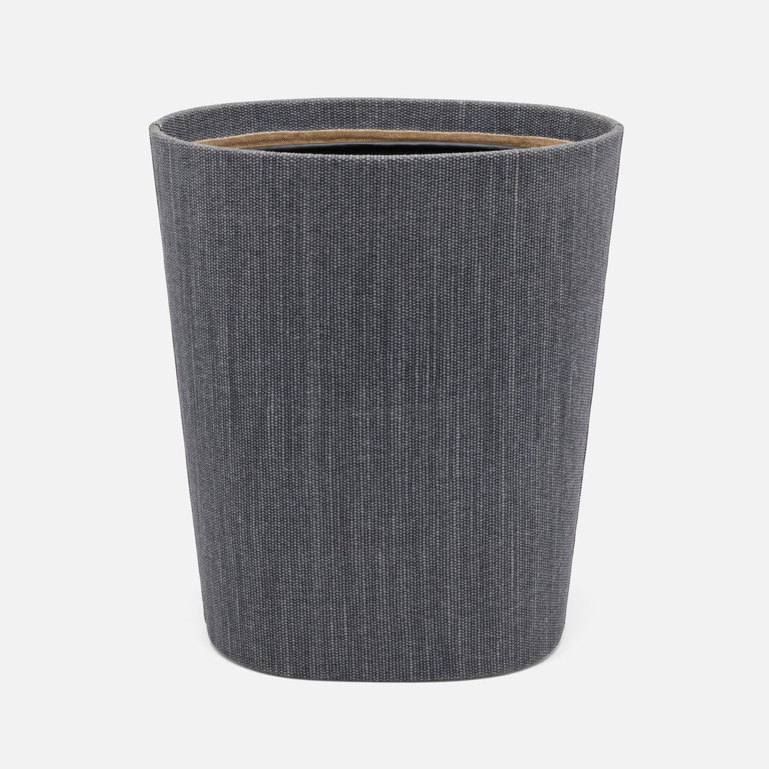 Galway, Slate Blue, Wastebasket, Oval, Cotton Jute