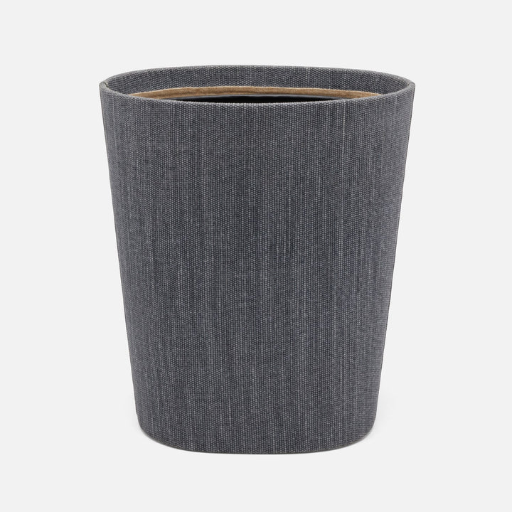 Galway, Slate Blue, Wastebasket, Oval, Cotton Jute